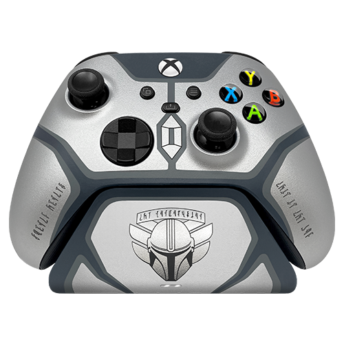 Image of Razer Wireless Controller and Quick Charging Stand for Xbox - Inspired by the Mandalorian’s Armor - Wireless and Universal - Impulse Analog Triggers - The Mandalorian Beskar Limited Edition